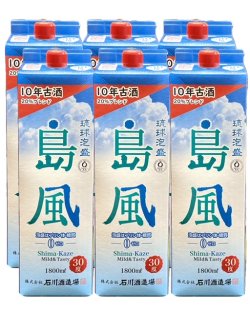 画像1: 石川酒造場 島風 30度 1800ml 紙パック×6本