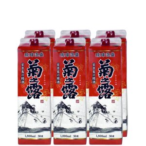 画像: 菊之露酒造　菊之露30度　1800ｍl×6本 紙パック